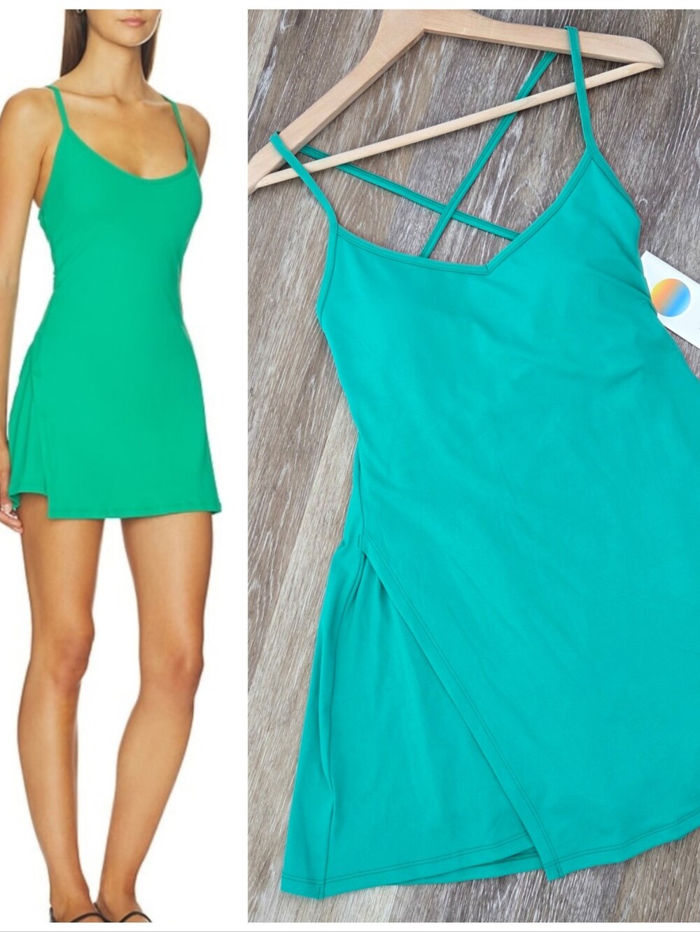 Vuori Solstice Dress Emarald NWT Tennis Prep Casual Strappy Pickleball Athletic